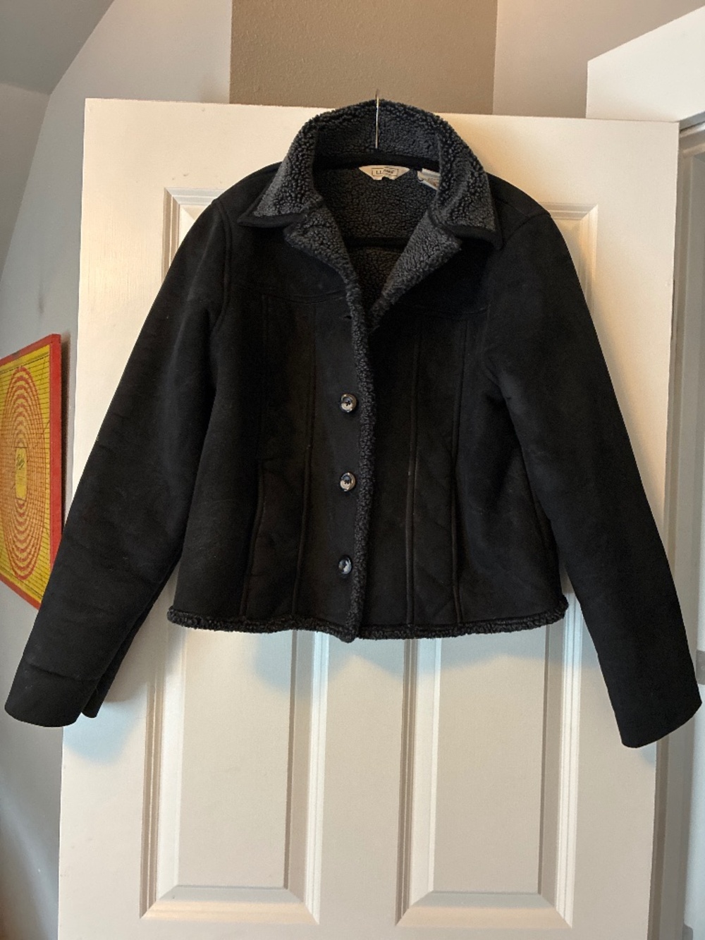 LL Bean Sherpa, Suede Jacket